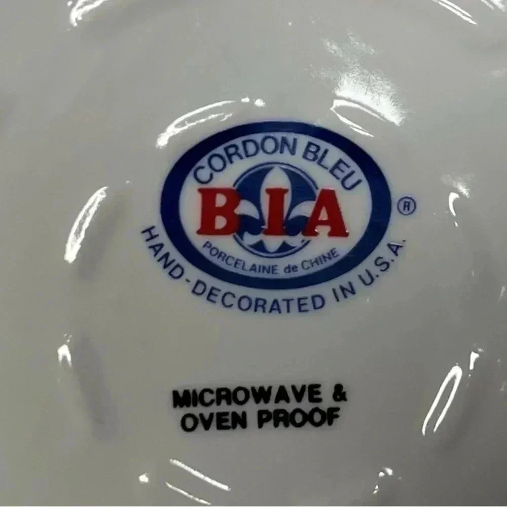 BIA Cordon Bleu Floral Casserole Dish Porcelain Soufflé Baking Pan Bowl